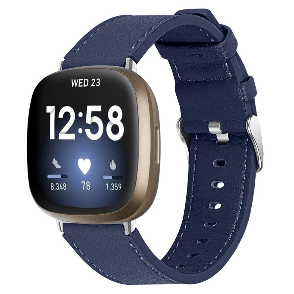 Ægte Læder Universal Rem passer til Fitbit Sense 1 / Fitbit Versa 3