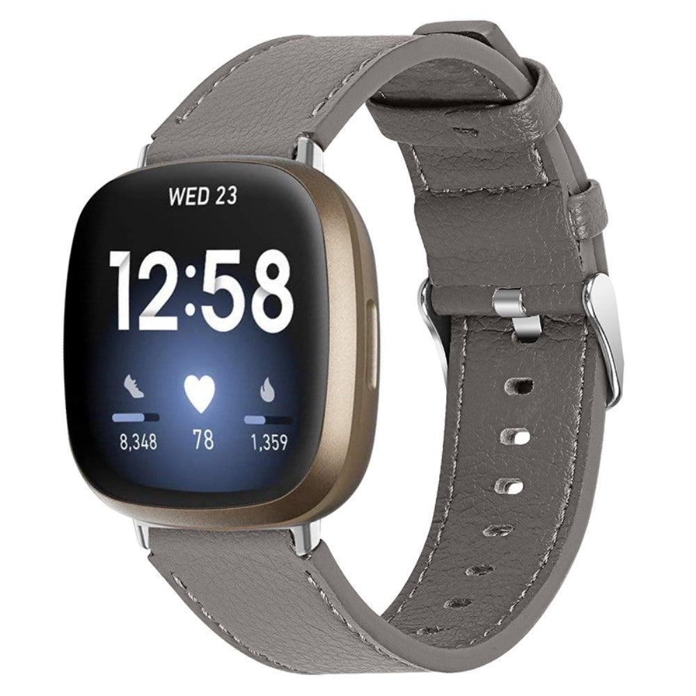 Ægte Læder Universal Rem passer til Fitbit Sense 1 / Fitbit Versa 3