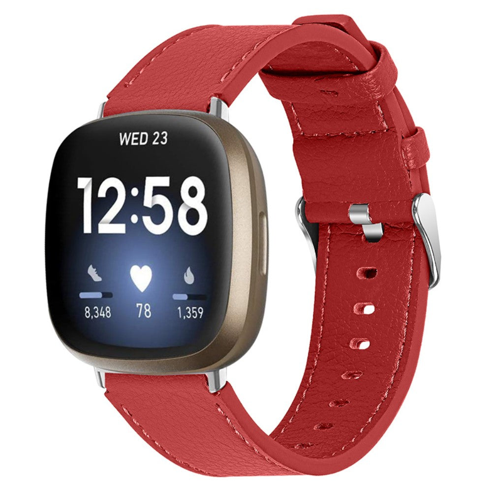 Ægte Læder Universal Rem passer til Fitbit Sense 1 / Fitbit Versa 3