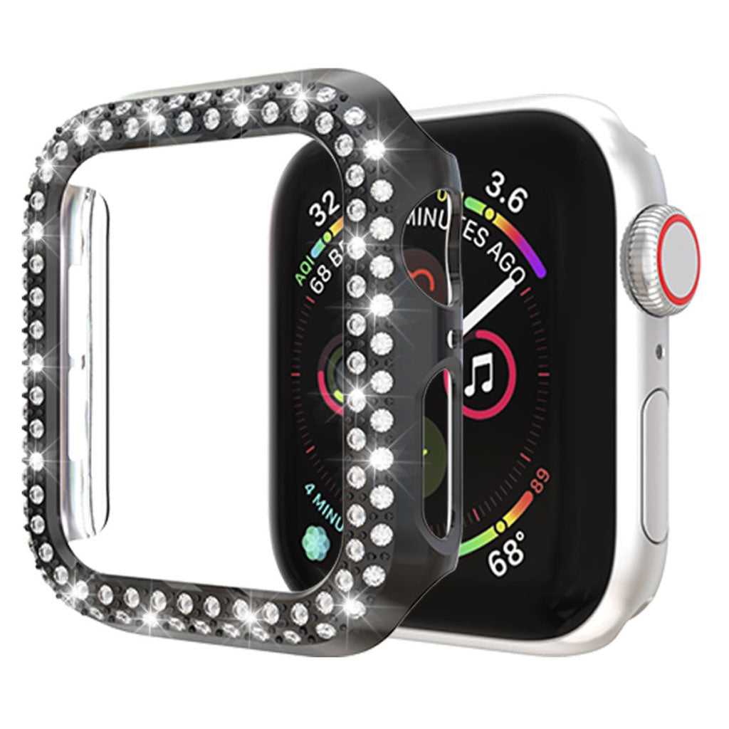 Rigtigt Fed Plastik og Rhinsten Cover passer til Apple Watch Series 4 40mm