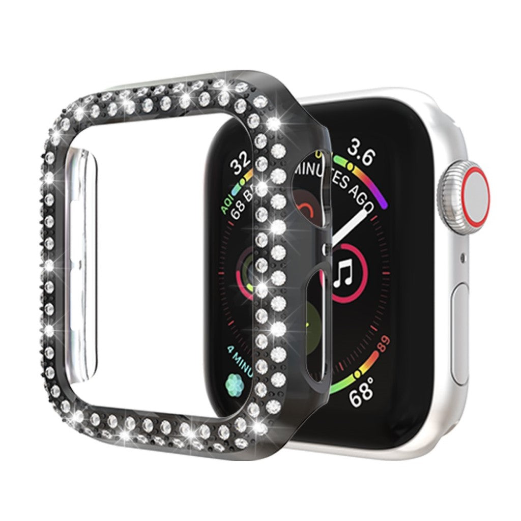 Rigtigt Fed Plastik og Rhinsten Cover passer til Apple Watch Series 4 40mm