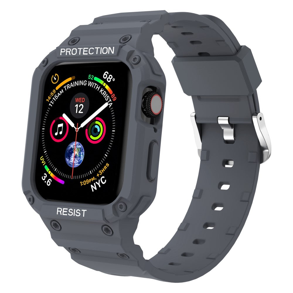 Rigtigt Rart Silikone Rem passer til Apple Watch Series 7 45mm