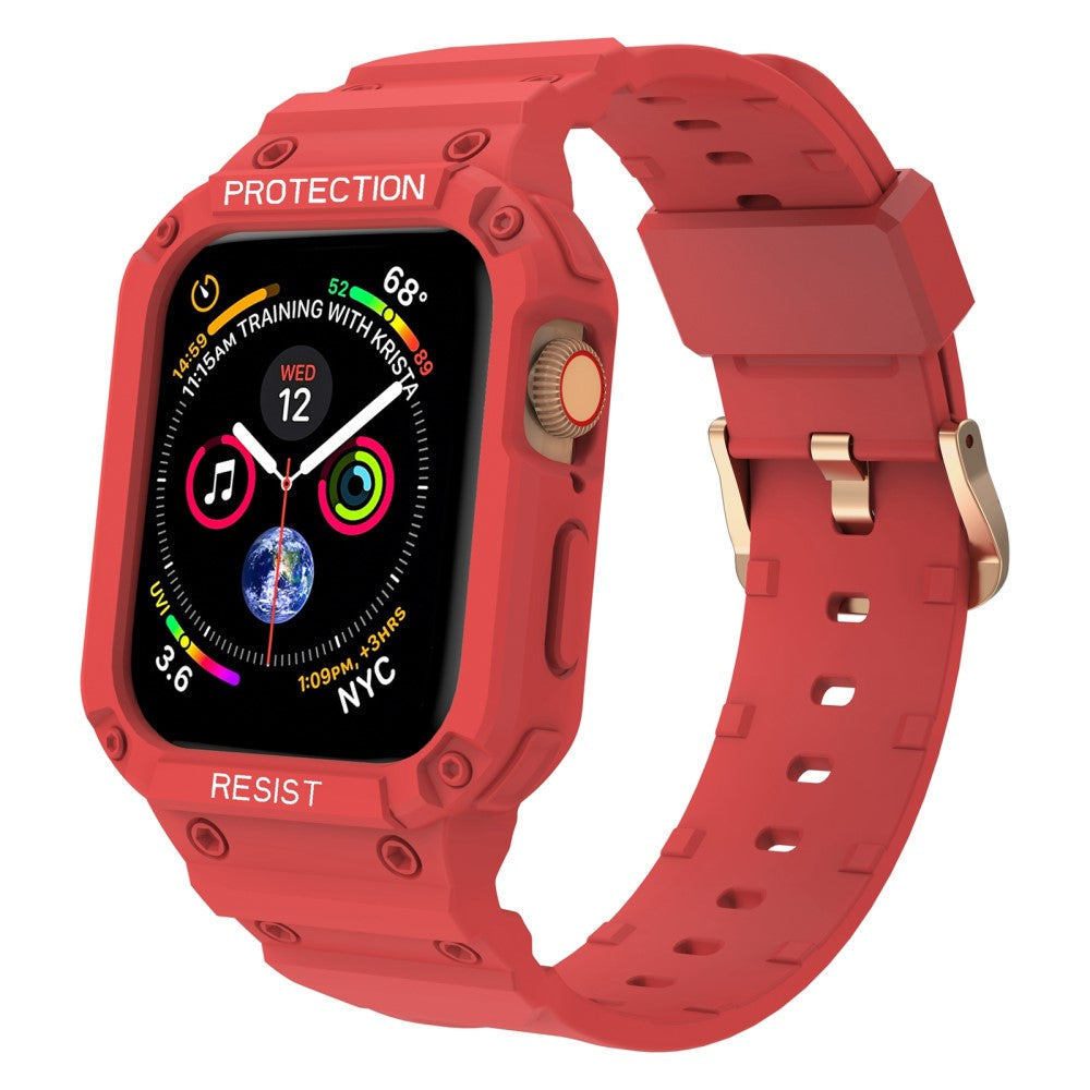 Rigtigt Rart Silikone Rem passer til Apple Watch Series 7 45mm