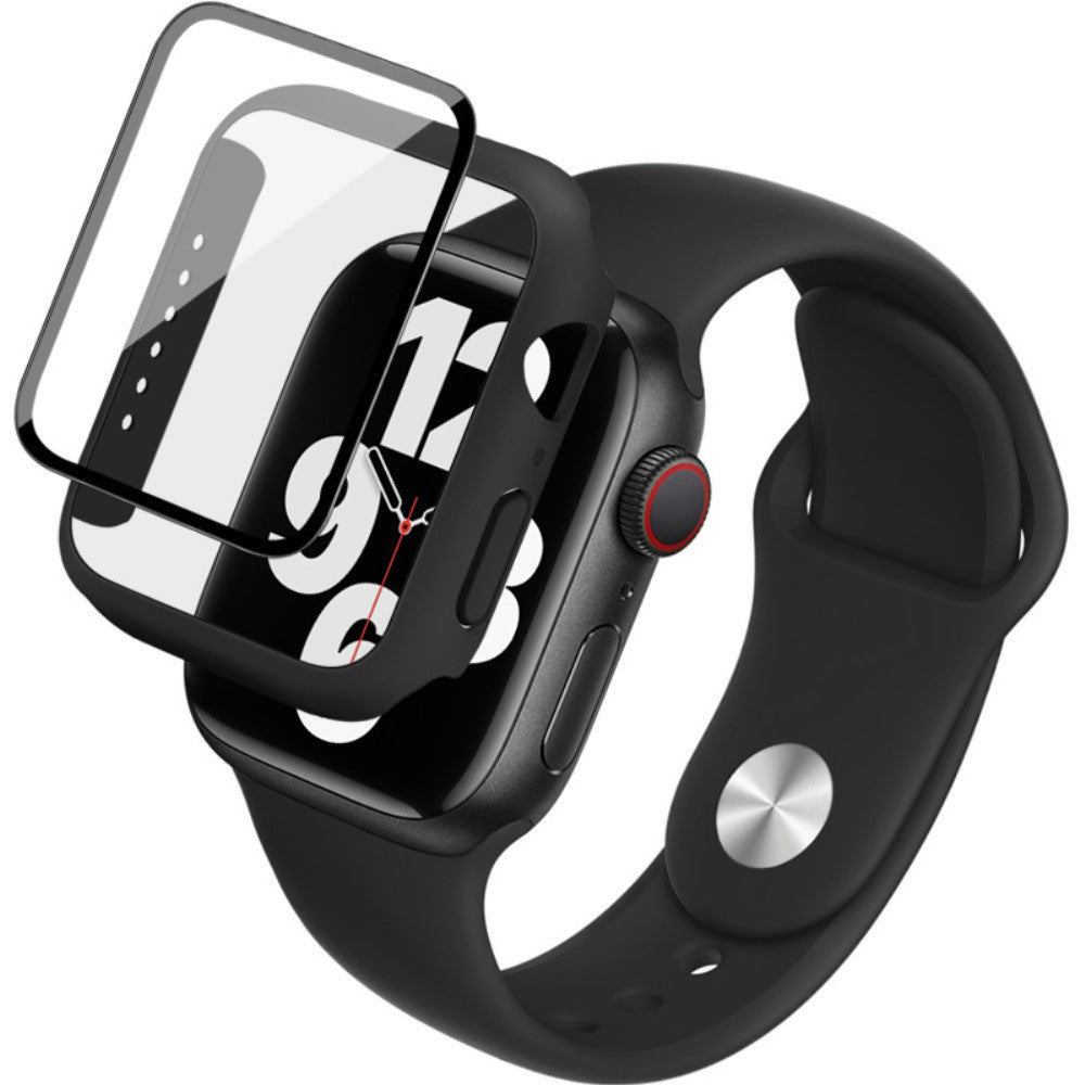 Silikone Cover med Rem og Hærdet Glas passer til Apple Smartwatch