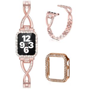 Metal Rem med Cover passer til Apple Watch Series 7 41mm