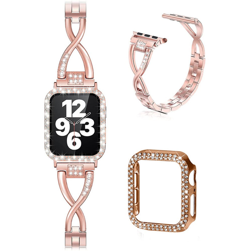 Metal Rem med Cover passer til Apple Watch Series 7 41mm