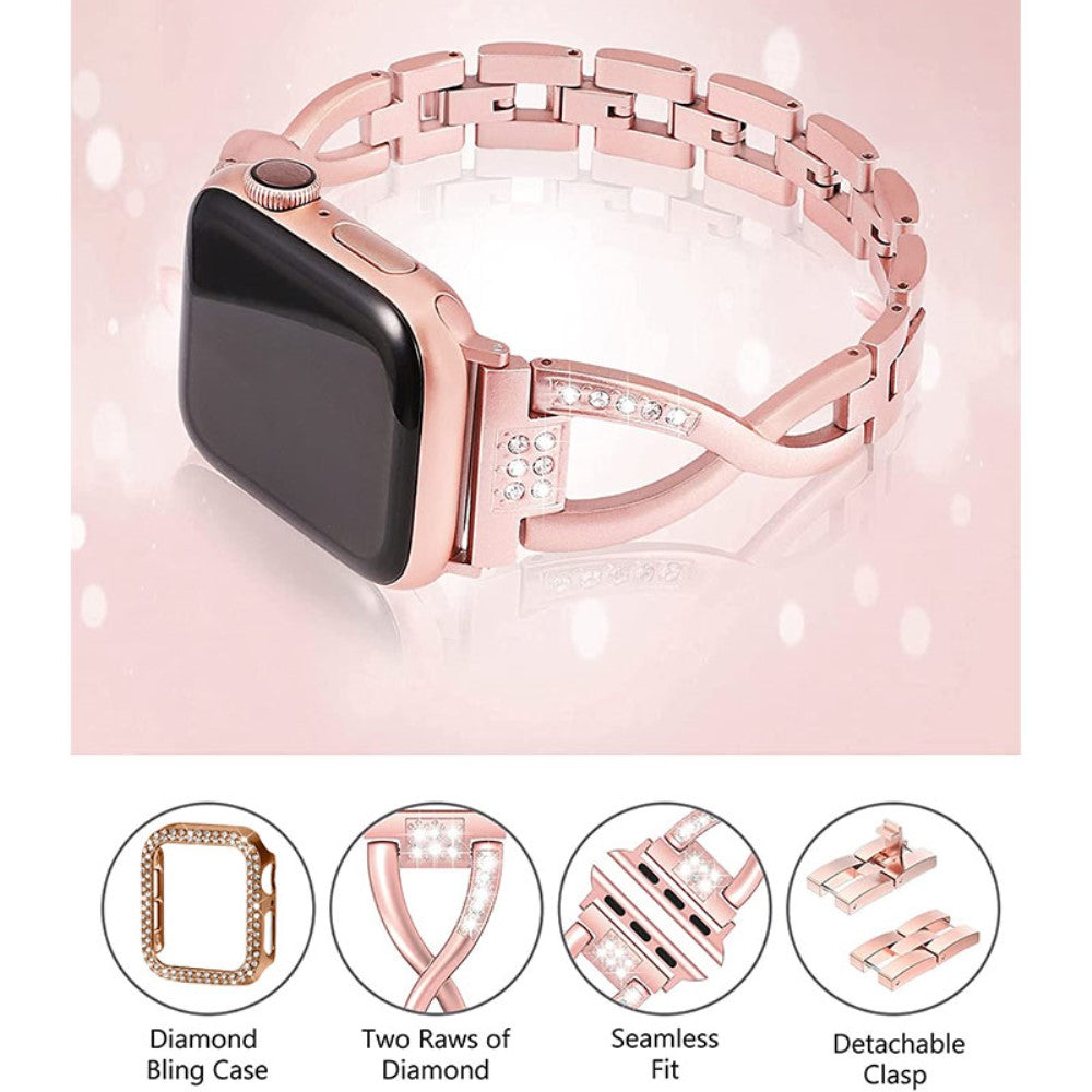 Metal Rem med Cover passer til Apple Watch Series 7 41mm