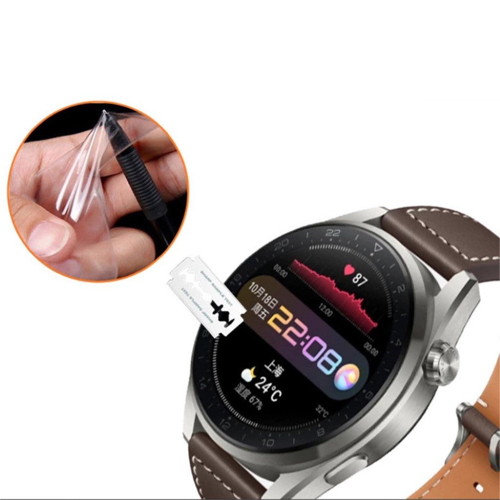 Plastik Skærmbeskytter passer til Huawei Watch 3 Pro