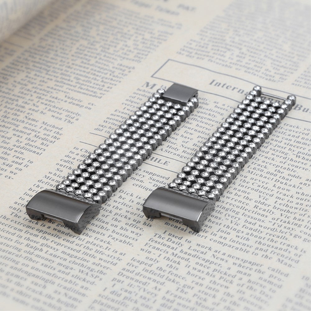 Superflot Metal Og Rhinsten Rem passer til Fitbit Charge 2