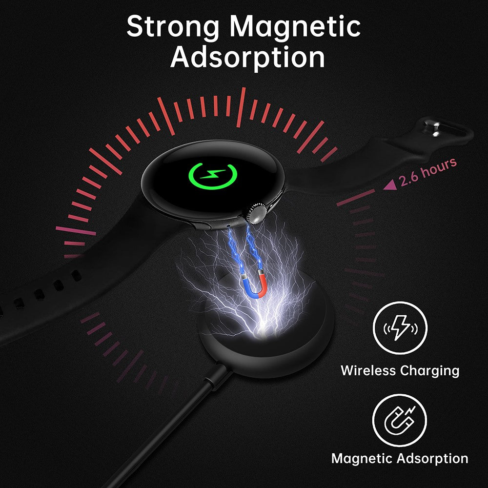 1m Plastik Magnetisk Type-C Ladestation passer til Google Pixel Watch