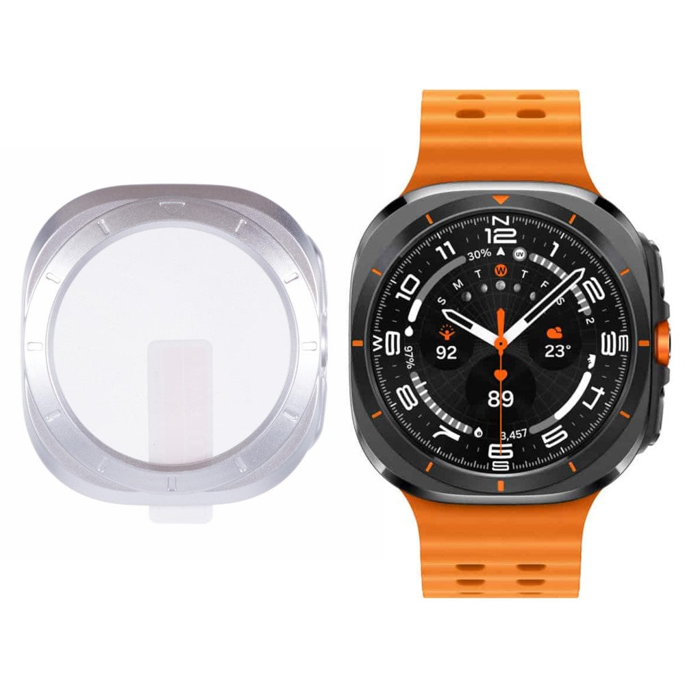 Behagelig Cover med Skærmbeskytter i Glas og Silikone passer til Apple Watch Ultra