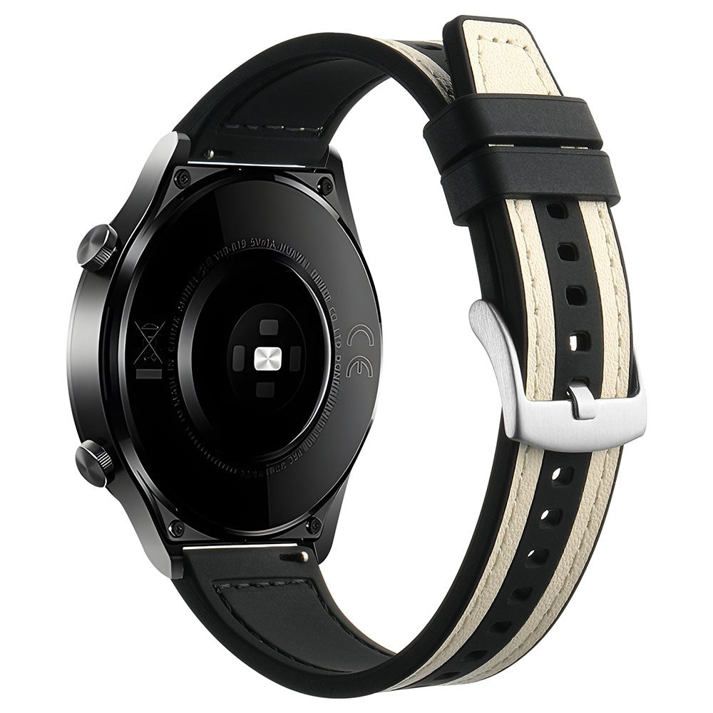 Vildt Cool Ægte Læder Og Silikone Universal Rem passer til Smartwatch
