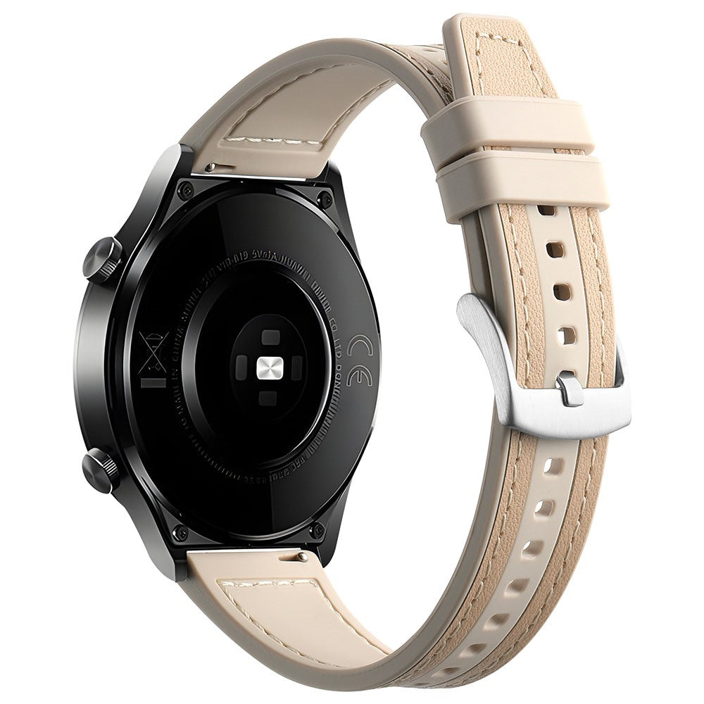 Vildt Cool Ægte Læder Og Silikone Universal Rem passer til Smartwatch