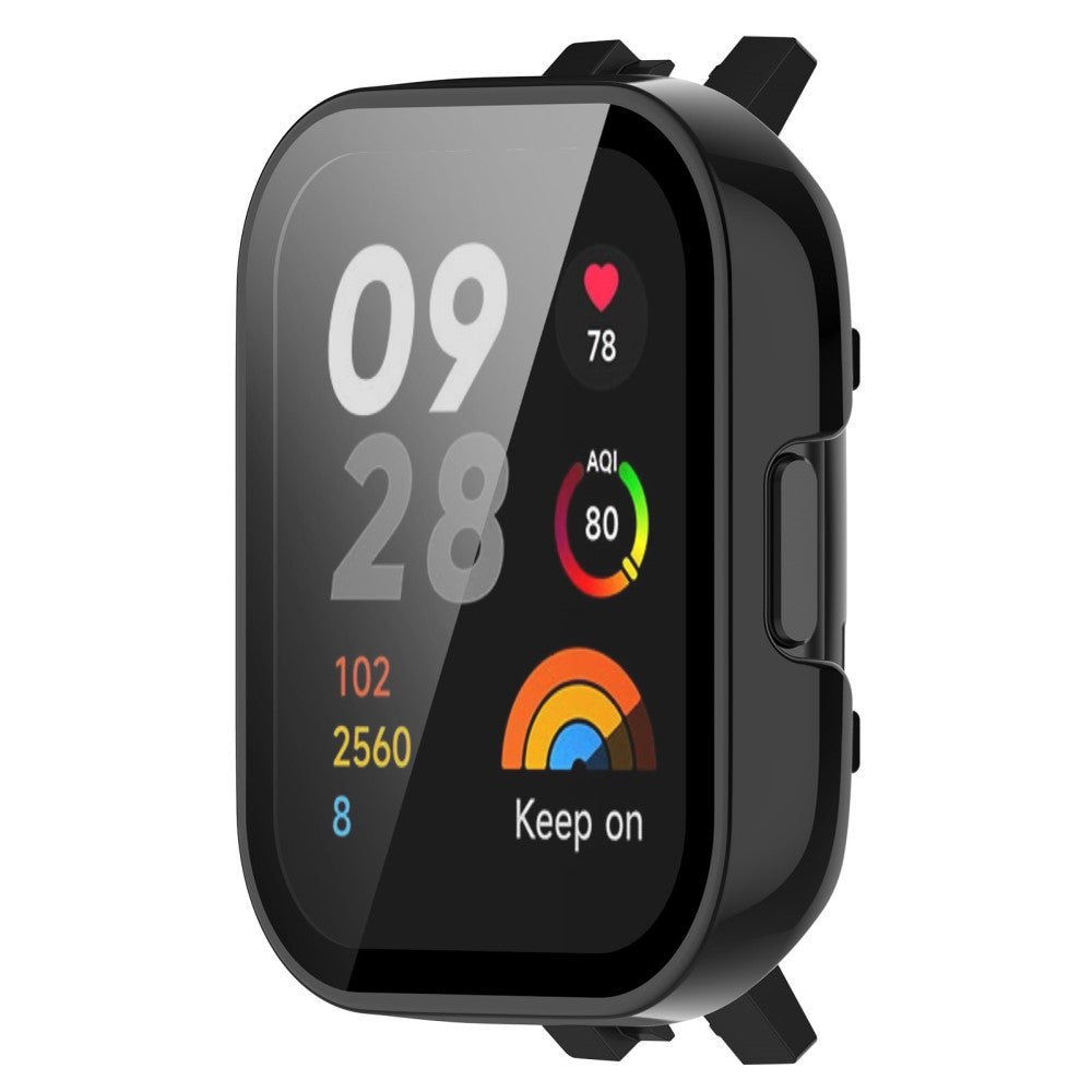 Vildt Godt Cover med Skærmbeskytter i Plastik og Hærdet Glas passer til Xiaomi Redmi Band 3