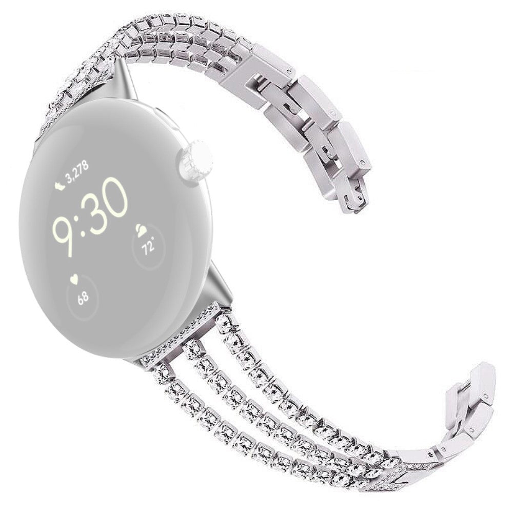 Rigtigt Skøn Metal Og Rhinsten Rem passer til Google Pixel Watch
