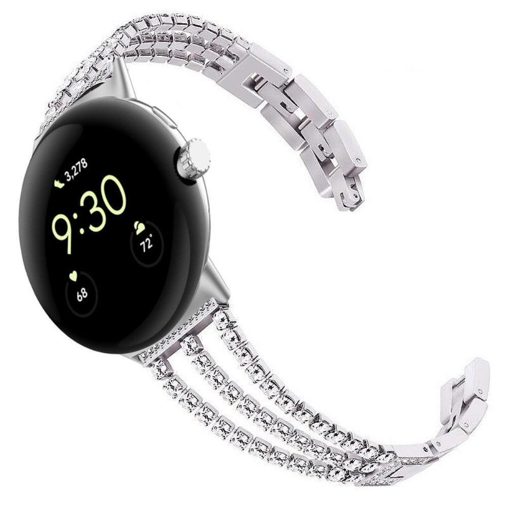 Rigtigt Skøn Metal Og Rhinsten Rem passer til Google Pixel Watch