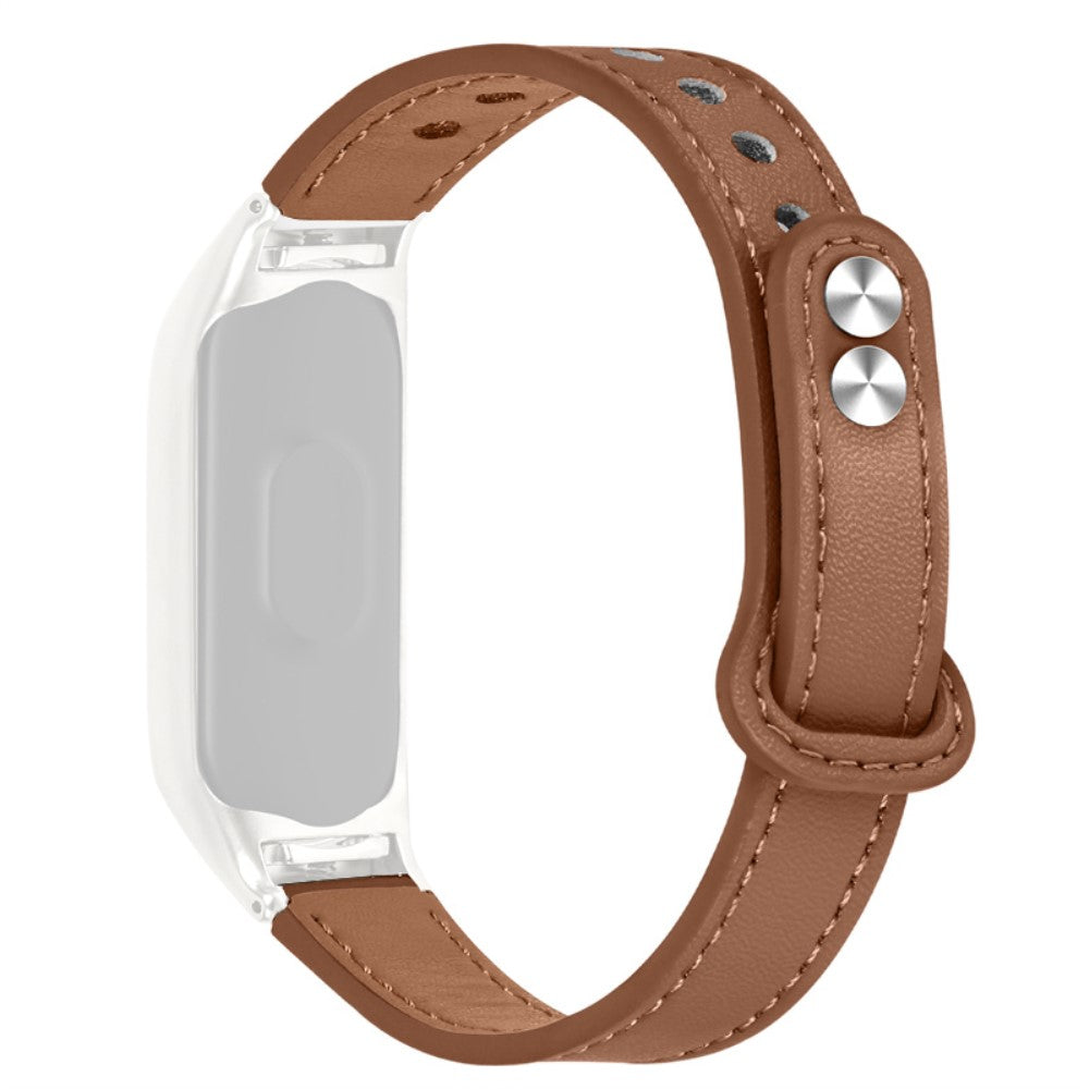 Ægte Læder Universal Rem passer til Xiaomi Mi Smart Band 6 / Xiaomi Mi Band 5