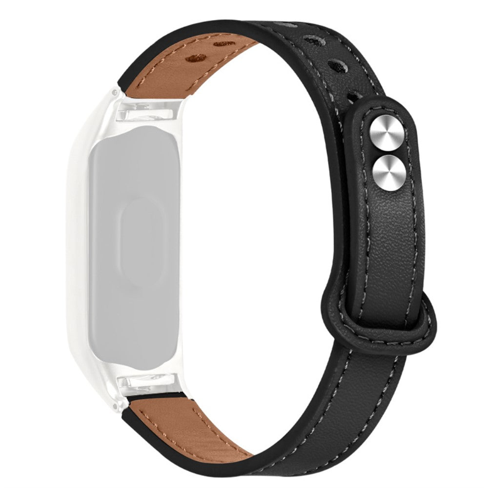 Ægte Læder Universal Rem passer til Xiaomi Mi Smart Band 6 / Xiaomi Mi Band 5