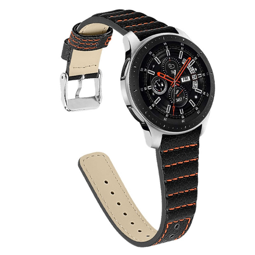 Ægte Læder Universal Rem passer til Samsung Galaxy Watch 3 (45mm) / Samsung Galaxy Watch (46mm)