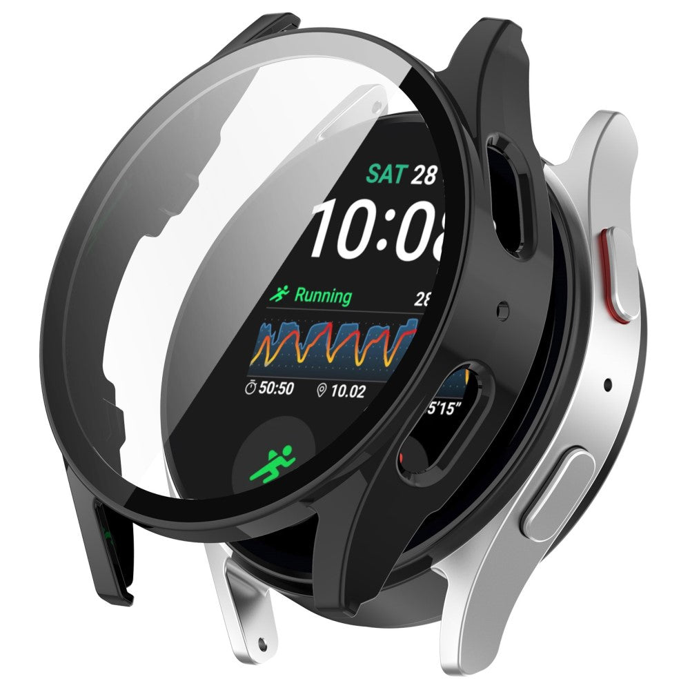 Holdbart Cover med Skærmbeskytter i Glas og Plastik passer til Samsung Galaxy Watch 7 44mm