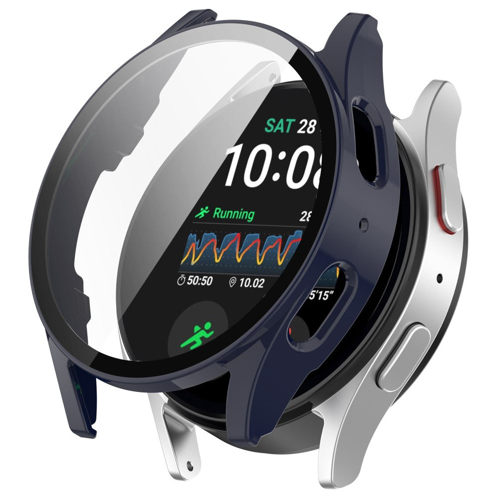 Holdbart Cover med Skærmbeskytter i Glas og Plastik passer til Samsung Galaxy Watch 7 44mm