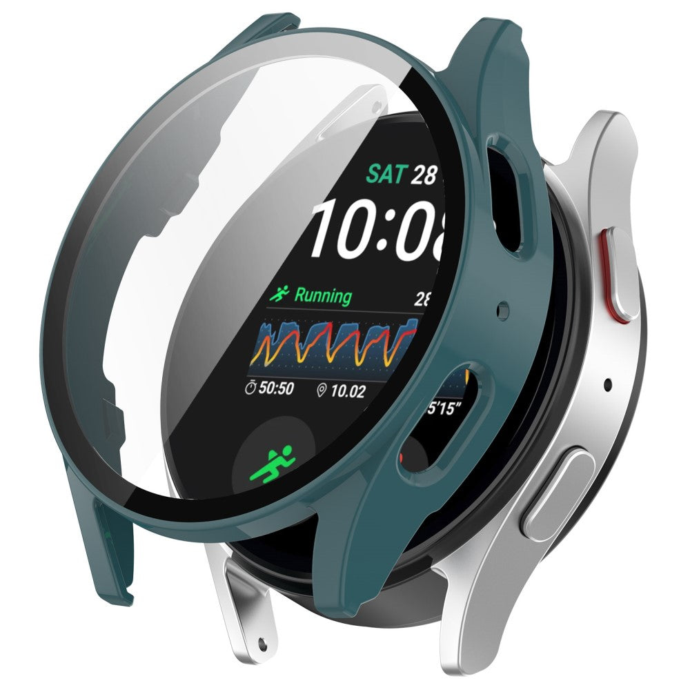 Holdbart Cover med Skærmbeskytter i Glas og Plastik passer til Samsung Galaxy Watch 7 44mm