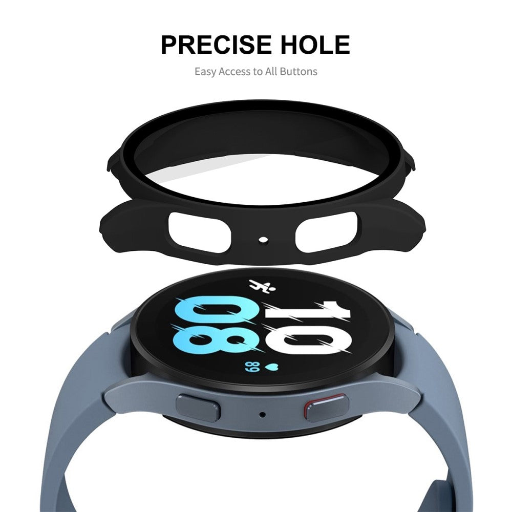 Meget Flot Cover med Skærmbeskytter i Plastik og Hærdet Glas passer til Samsung Galaxy Watch 5 (44mm)