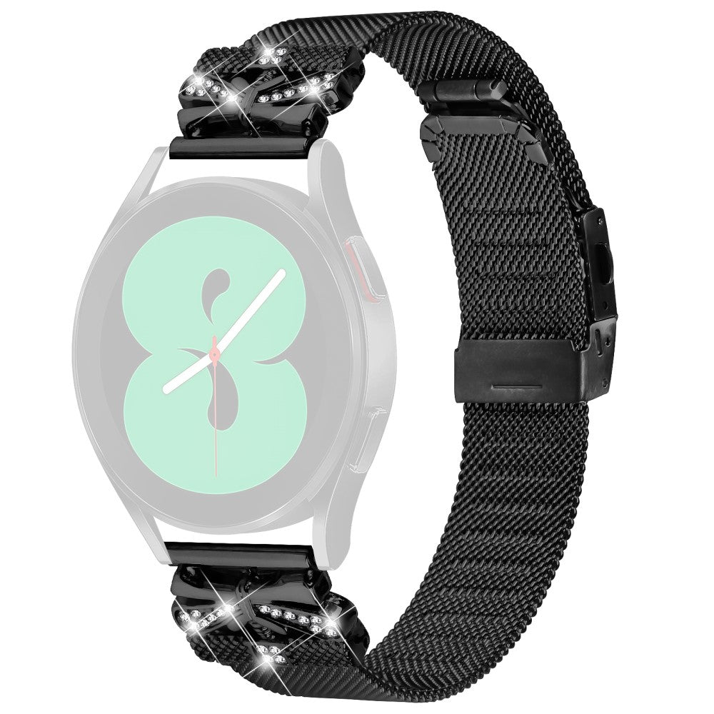 Smuk Metal Og Rhinsten Universal Rem passer til Samsung Smartwatch