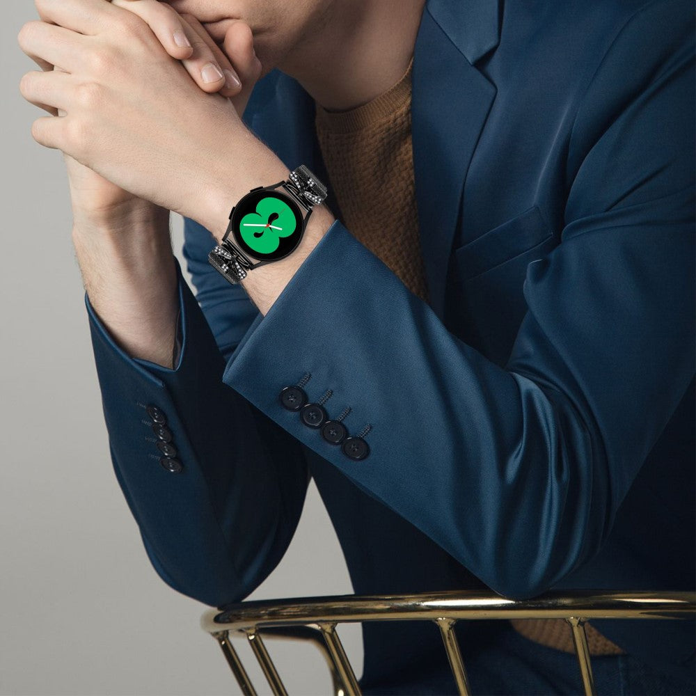 Smuk Metal Og Rhinsten Universal Rem passer til Samsung Smartwatch