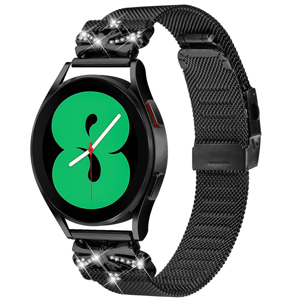 Smuk Metal Og Rhinsten Universal Rem passer til Samsung Smartwatch