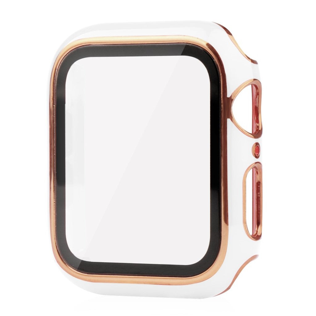 Super Flot Universal Cover med Skærmbeskytter i Plastik og Hærdet Glas passer til Apple Smartwatch