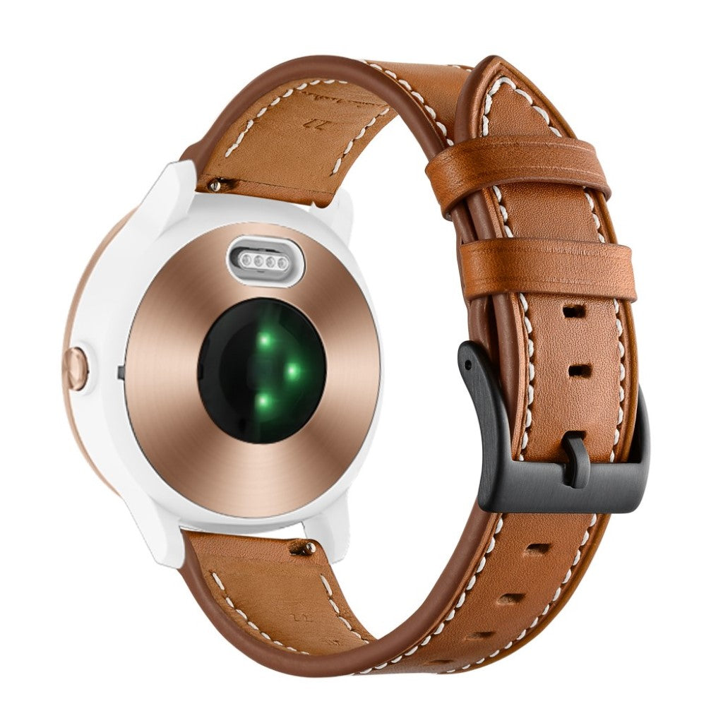 Ægte Læder Universal Rem passer til Garmin Vivoactive 3 / Garmin Vivomove HR