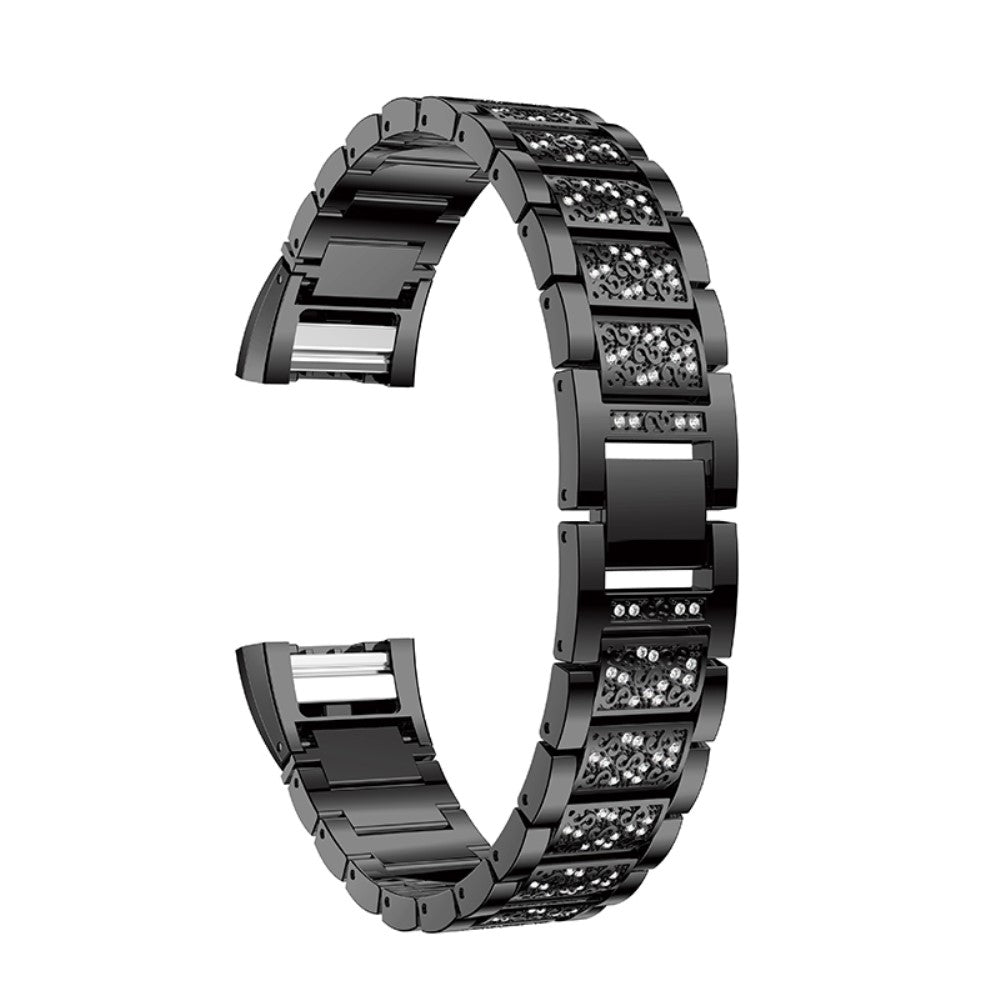 Skøn Metal Og Rhinsten Rem passer til Fitbit Charge 2