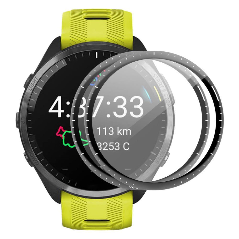 2stk Hærdet Glas Skærmbeskytter passer til Garmin Forerunner 965