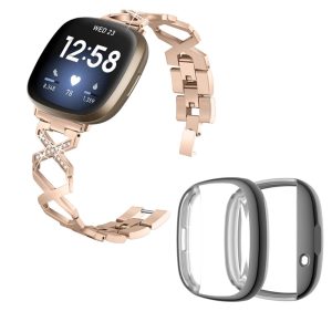 Metal Rem med Cover passer til Fitbit Sense 1 / Fitbit Versa 3