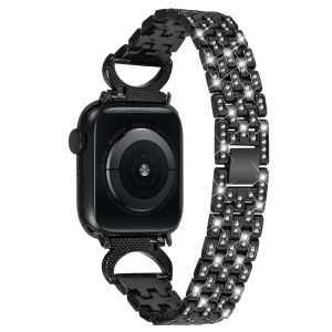 Solid Metal Og Rhinsten Universal Rem passer til Apple Smartwatch Mode