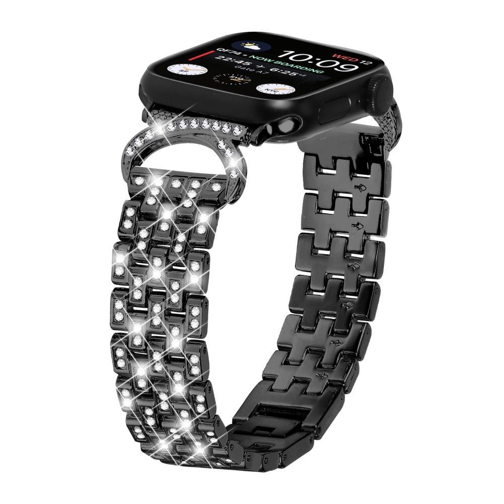 Solid Metal Og Rhinsten Universal Rem passer til Apple Smartwatch Mode