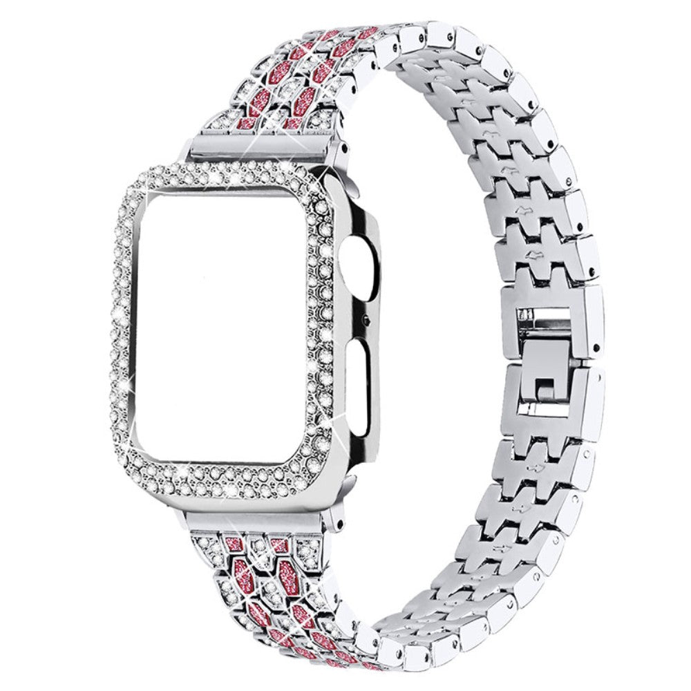 Vildt Godt Metal Og Rhinsten Rem passer til Apple Watch Series 7 41mm