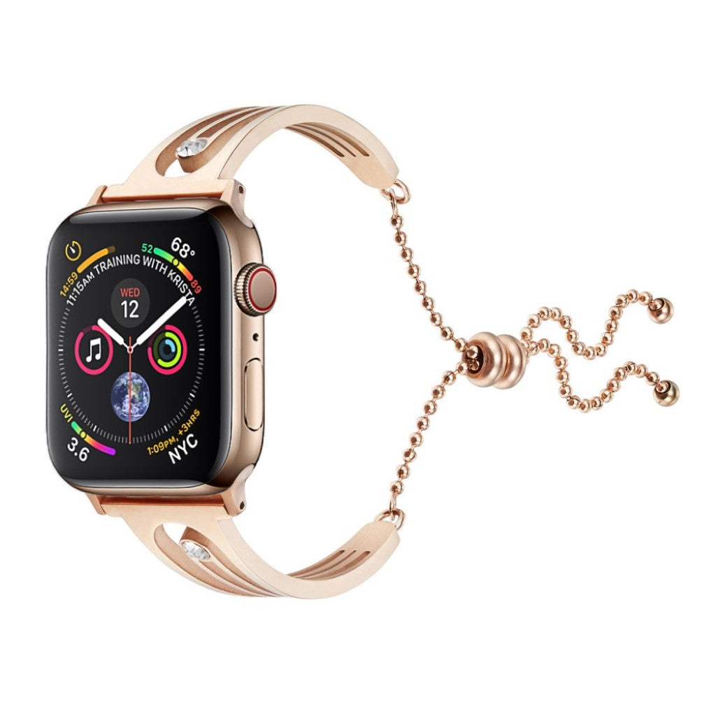 Vildt Sejt Metal Og Rhinsten Rem passer til Apple Watch Series 4 44mm