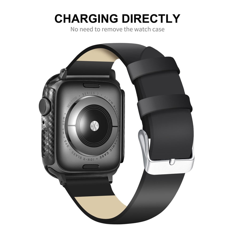 Meget Fed Universal Cover med Skærmbeskytter i Plastik og Hærdet Glas passer til Apple Watch Series 8 (41mm) / Apple Watch Series 7 41mm