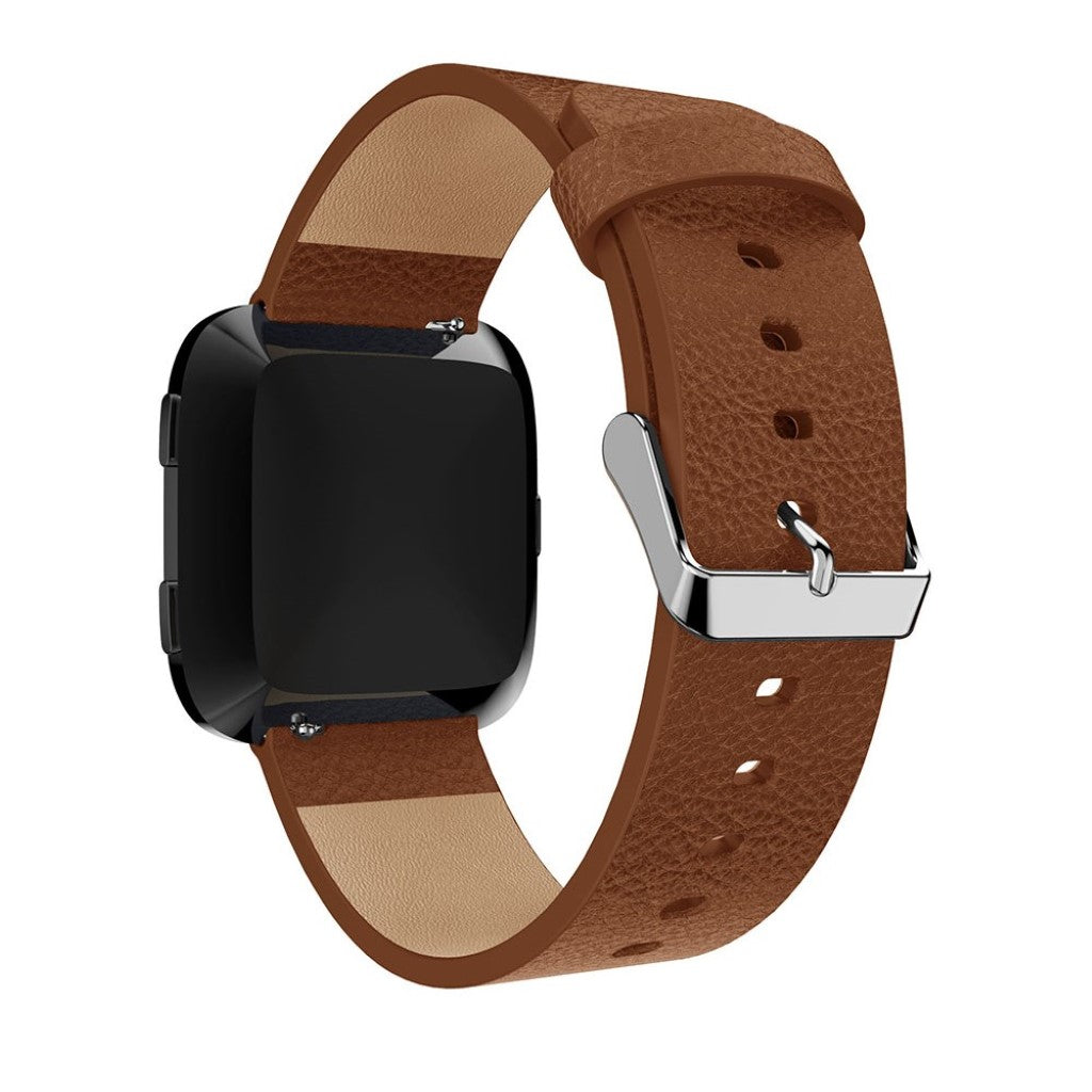 Vildt Smuk Ægte Læder Rem passer til Fitbit Versa 1 Rabat