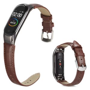 Ægte Læder Universal Rem passer til Xiaomi Mi Band 3 / Xiaomi Mi Smart Band 4
