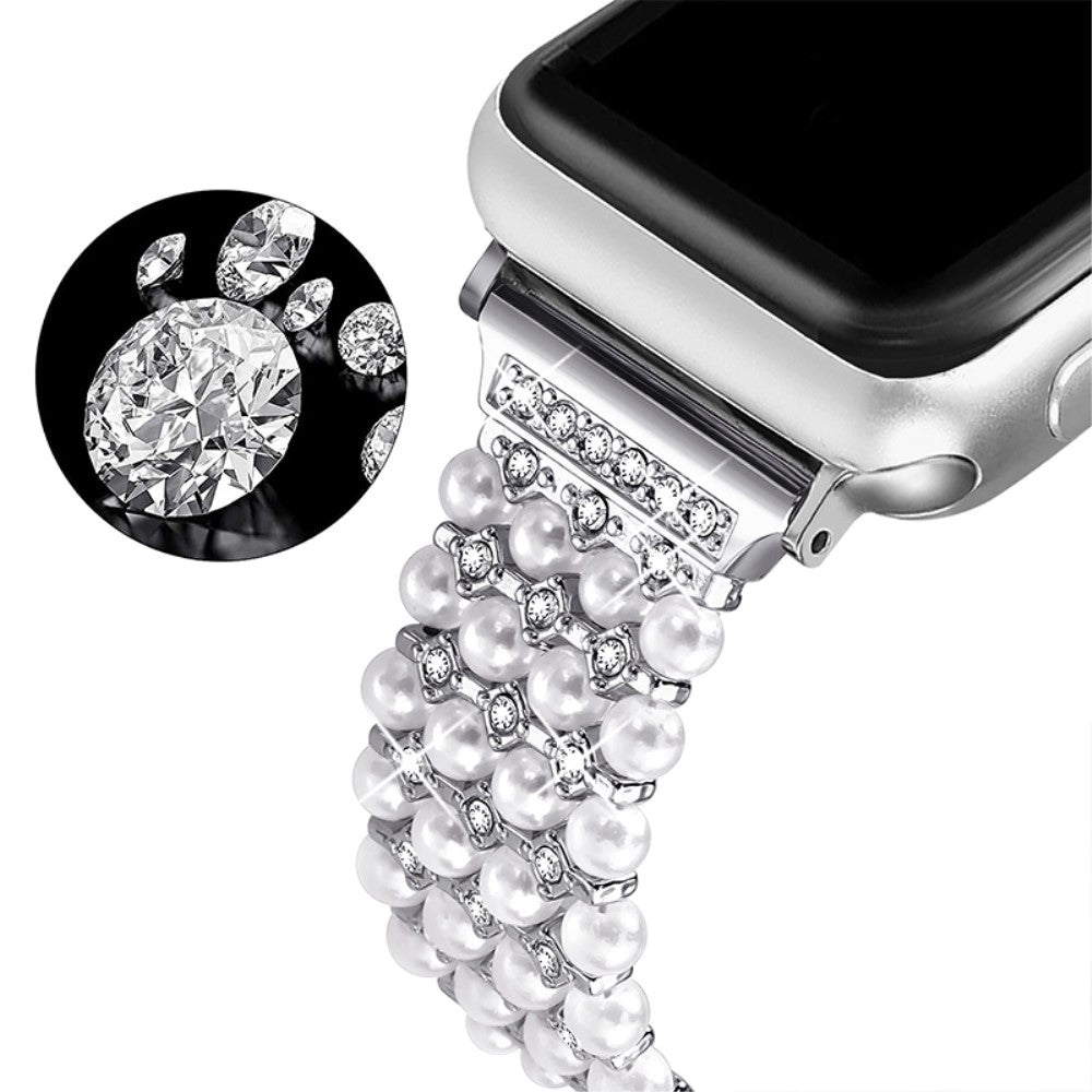 Eminent Metal Og Rhinsten Rem passer til Apple Watch Series 7 45mm