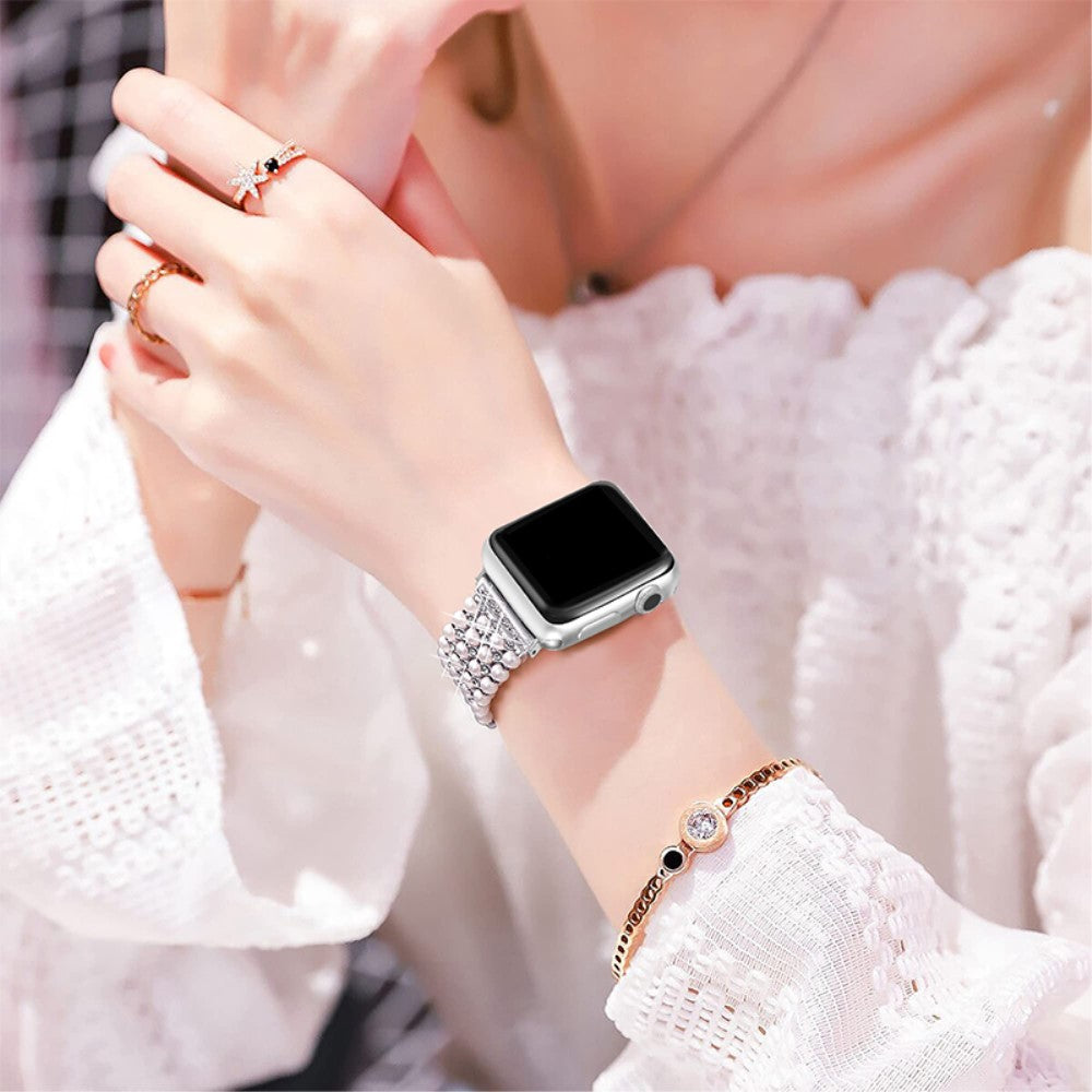 Eminent Metal Og Rhinsten Rem passer til Apple Watch Series 7 45mm