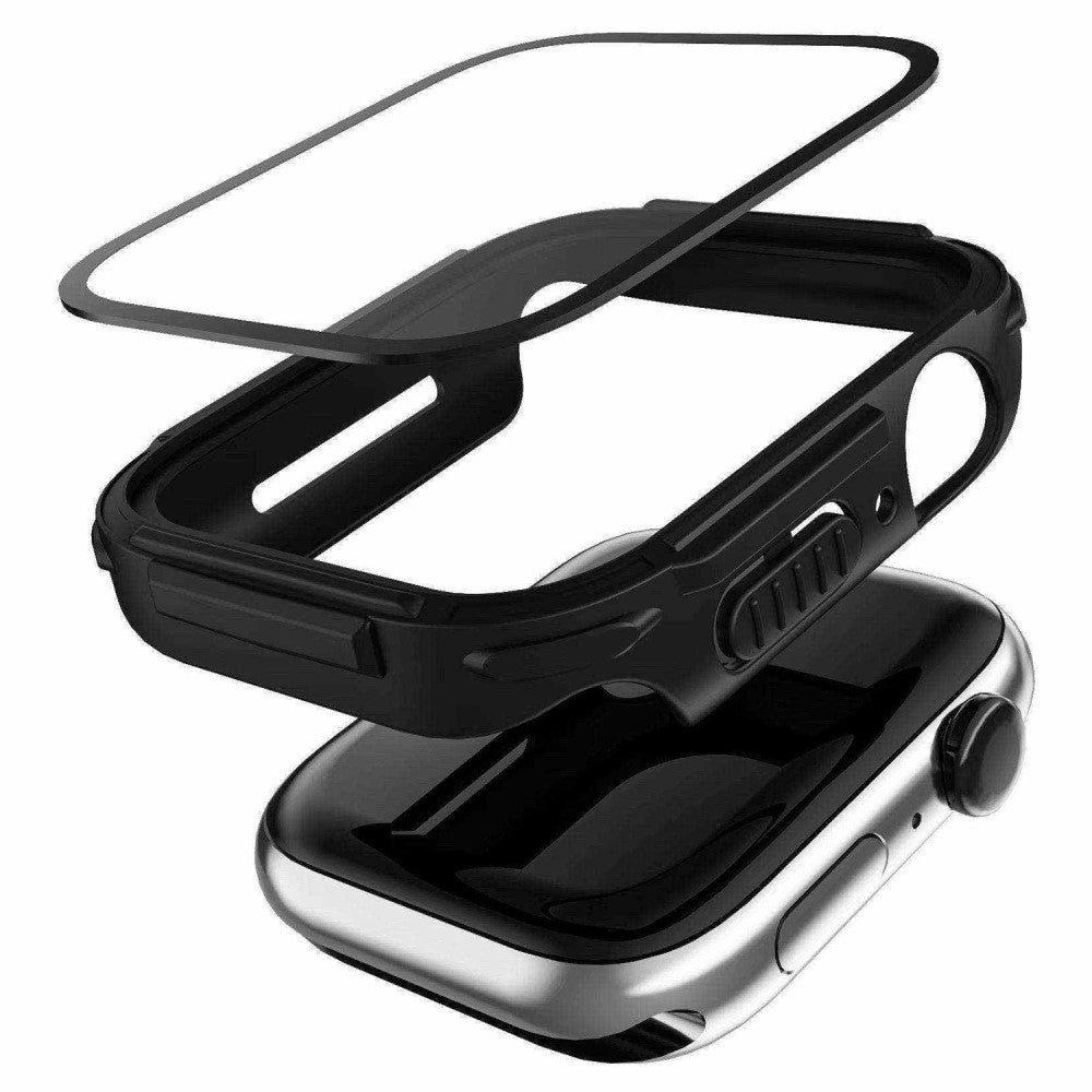Godt Universal Cover med Skærmbeskytter i Plastik og Hærdet Glas passer til Apple Smartwatch