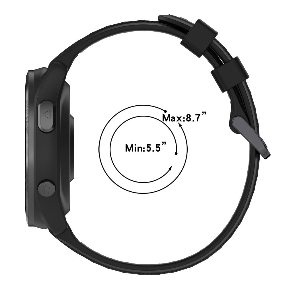 Super Slidstærk Silikone Universal Rem passer til Smartwatch