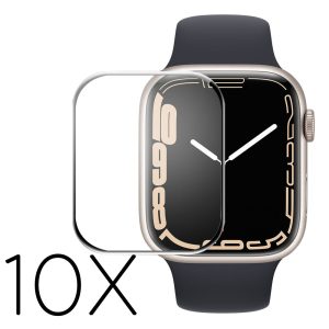 10stk Plastik 3D Kurvet Skærmbeskytter passer til Apple Watch Series 7 45mm Online salg