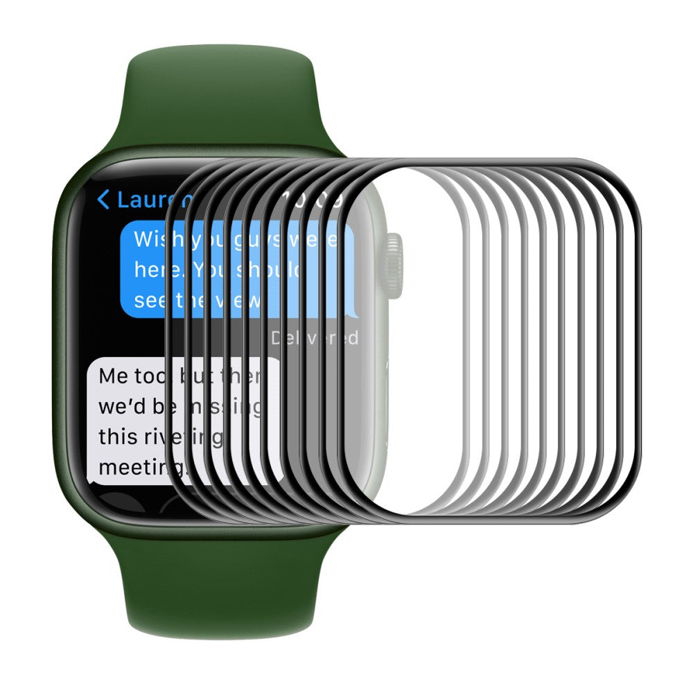 10stk Plastik 3D Kurvet Skærmbeskytter passer til Apple Watch Series 7 45mm Online salg