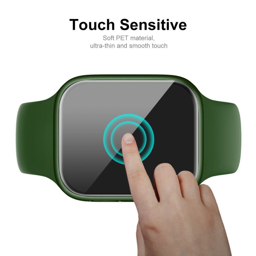 10stk Plastik 3D Kurvet Skærmbeskytter passer til Apple Watch Series 7 45mm Online salg