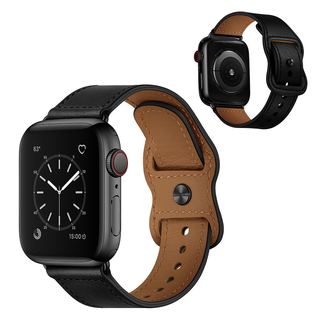 Rigtigt Slidstærk Ægte Læder Universal Rem passer til Apple Smartwatch